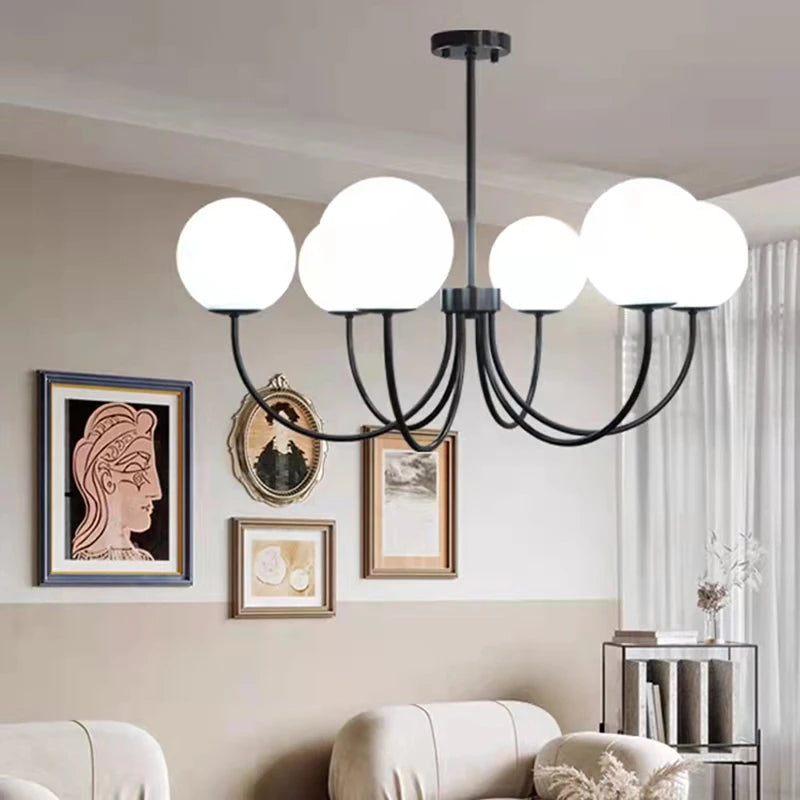 lustre moderne en verre luminaire suspendu - vue 2 sur 11