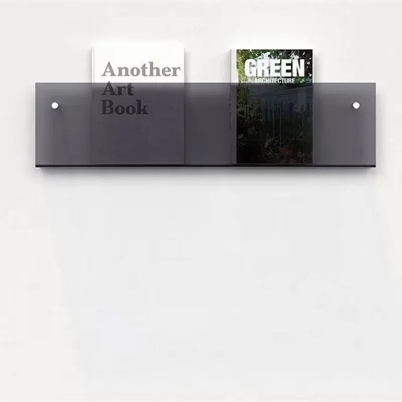 étagère à livres en acrylique support de rangement mural design moderne - vue 12 sur 17