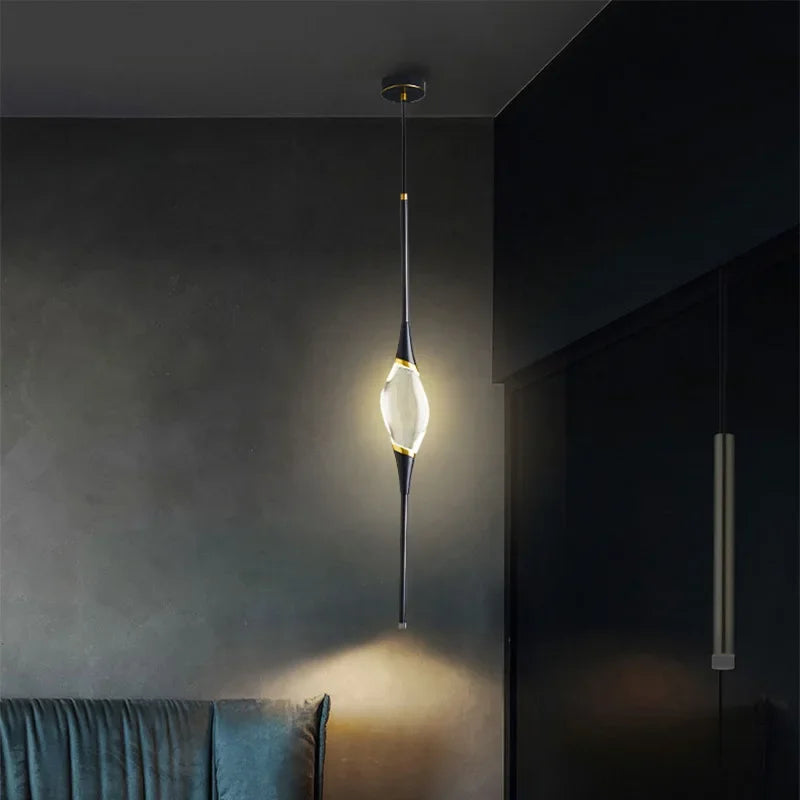 2023 Crystal Hanging Lamps for Ceiling Bedroom Bedside Chandelier Living Room Hallway Wall Lamp Room Decor Lighting Lustre - vue 4 sur 12