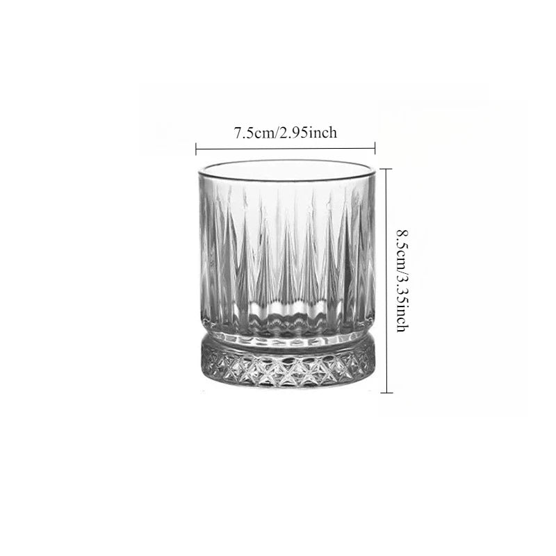 Verre strié vertical multifonction vin bière eau maison