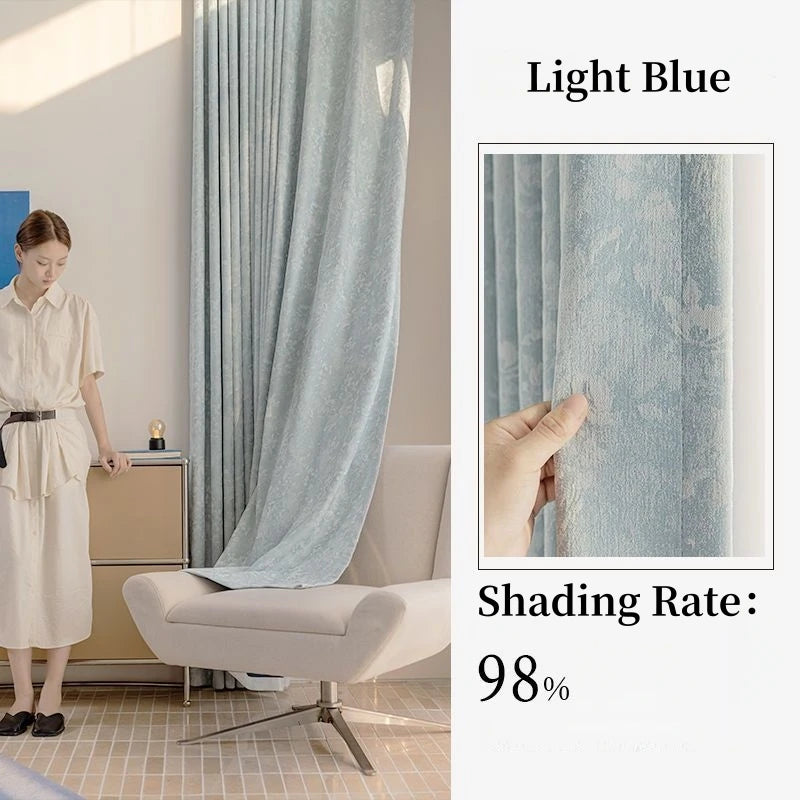 Rideau chenille occultant insonorisant epais sur mesure moderne - vue 11 sur 12