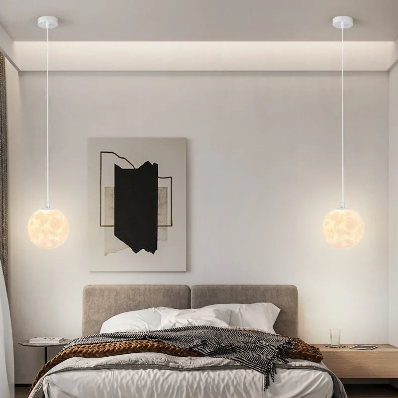 lustre nordique 3d imprimé lune pour enfants personnalisé