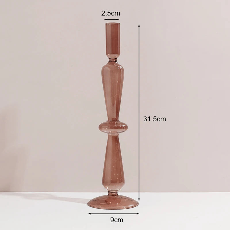 bougeoir vintage en verre pour mariage et dîners romantiques - vue 26 sur 27