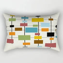coussin lombaire motif géométrique abstrait réversible décoratif