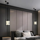 suspension design noire contemporaine