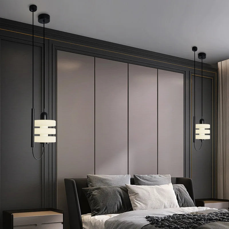 suspension design noire contemporaine - vue 5 sur 6