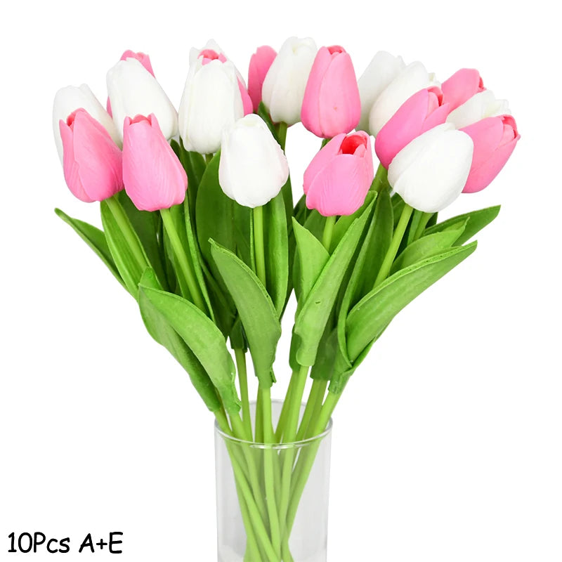 lot de 10 tulipes artificielles pour décoration de mariage et jardin