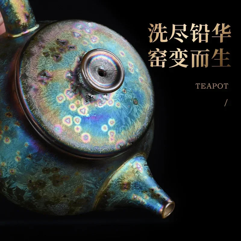 Théière jianzhan tianmu en porcelaine émaillée artisanale - vue 3 sur 6