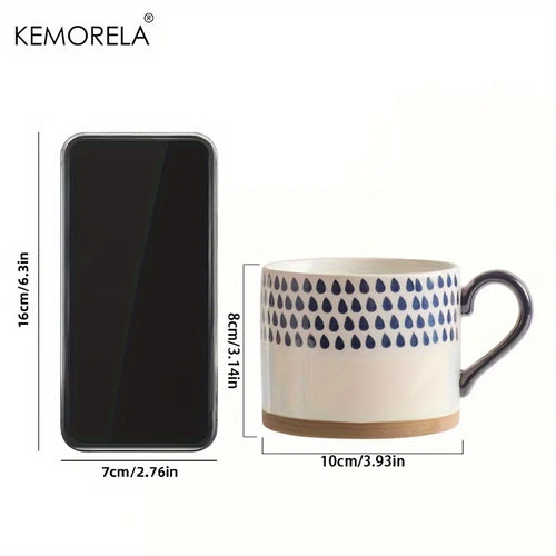 Tasse ceramique style japonais motif artisanal bureau maison