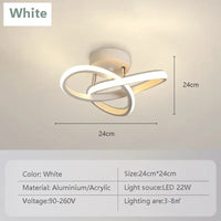 plafonnier led moderne chromé pour allée escalier balcon hôtel