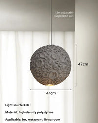Suspension style Designer japonais Wabi Sabi Style salon salle à manger café magasin planète gris Loft décor lumière