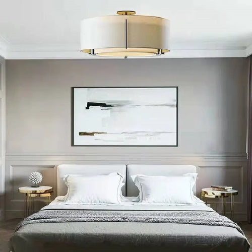 Plafonnier Style chinois LED Simplicité Art Tissu Rond
