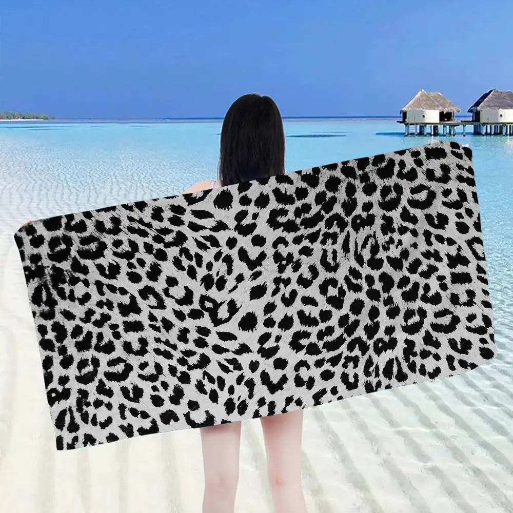 serviette de bain microfibre motifs animal cartoon enfants - vue 5 sur 7