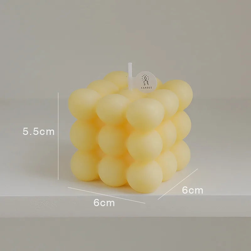 bougie cube parfumée à bulles en cire de soja artisanale - vue 14 sur 14