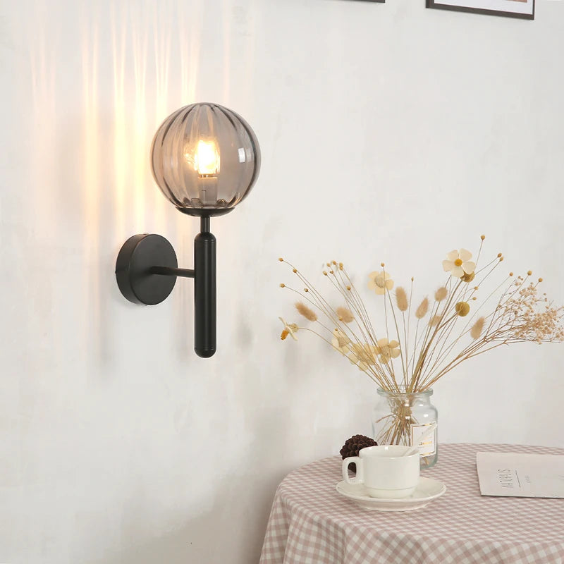 applique murale led moderne boule ronde pour restaurant