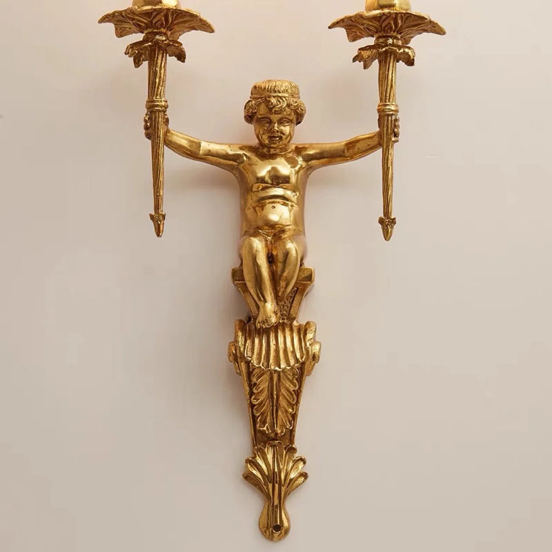 applique murale nordique ange en cuivre luminaire décoratif classique européen