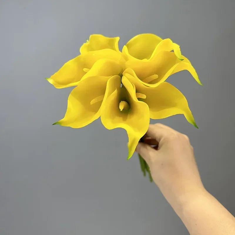 lot de 2 bouquets de lys calla artificiels pour décoration de mariage