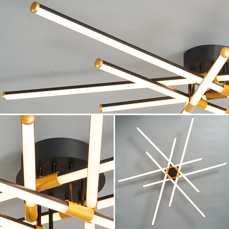 led plafonnier luminaire intérieur chambre salon hall cuisines - vue 7 sur 15
