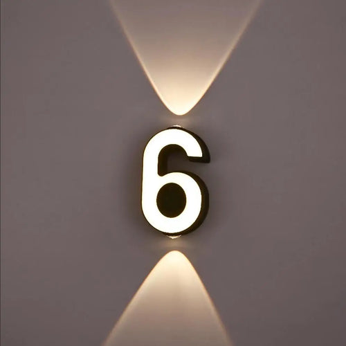applique murale LED numéro de chiffre intérieur et extérieur IP65 étanche moderne minimalisme Style aluminium porche lumières de jardin