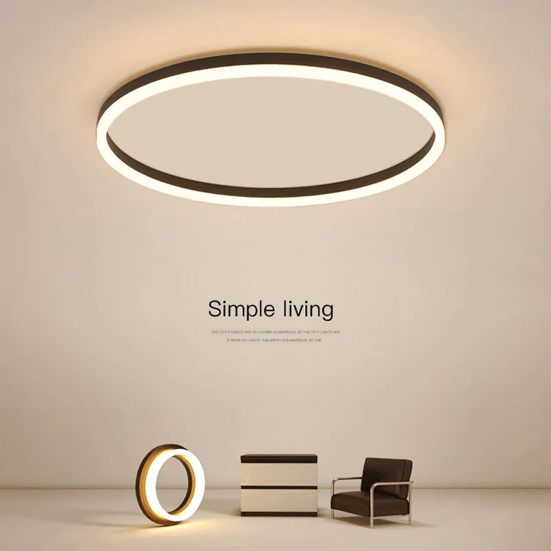 plafonnier led ultra fin design nordique moderne décoratif d'intérieur