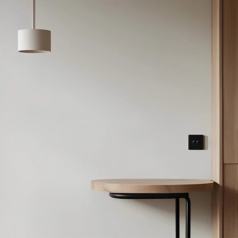 Interrupteur triple 3 voies en acier noir mat bords arrondis