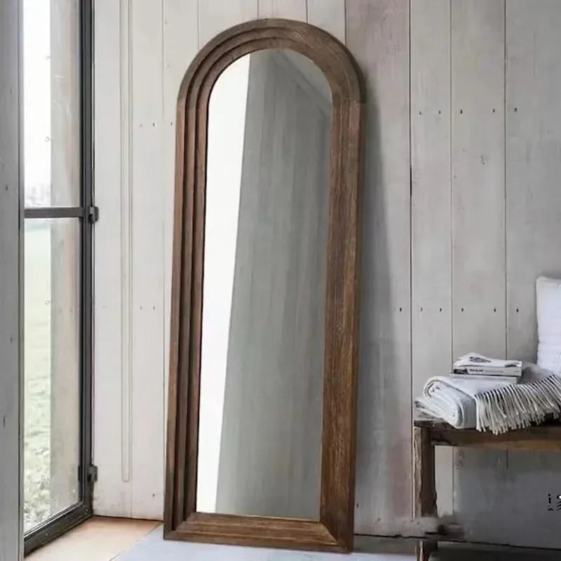 miroir vintage en bois pour décoration esthétique et maquillage
