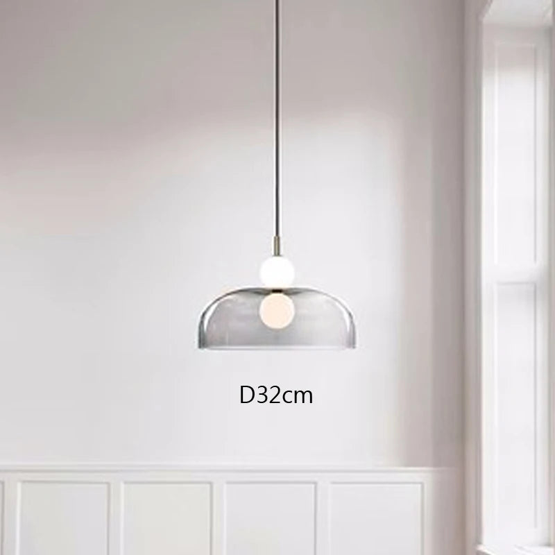 Lampe suspension verre post-moderne couloir décorative - vue 5 sur 15