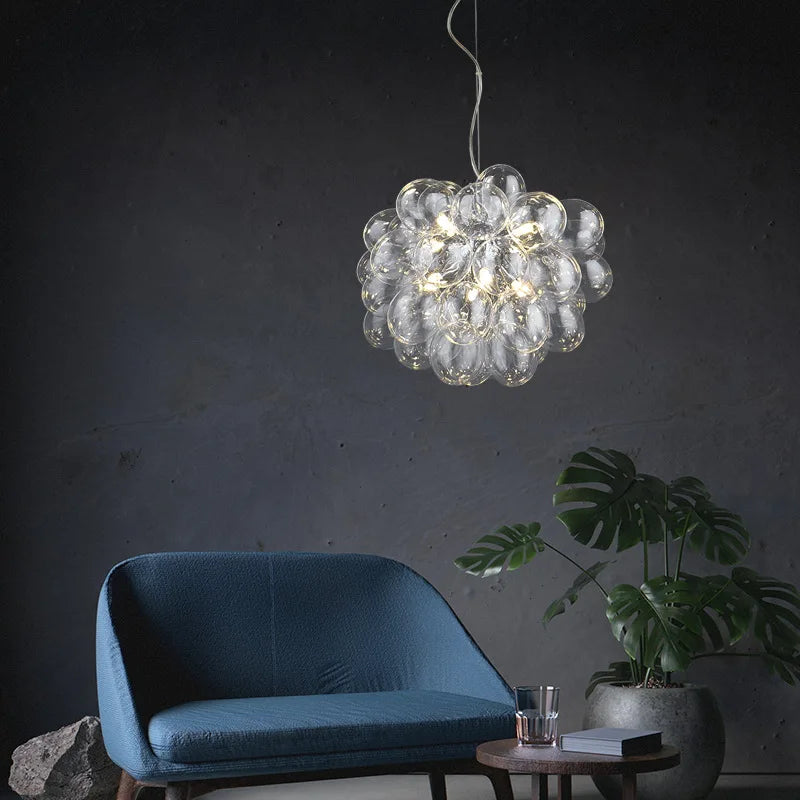 lustre moderne moonriver en verre suspendu pour décoration