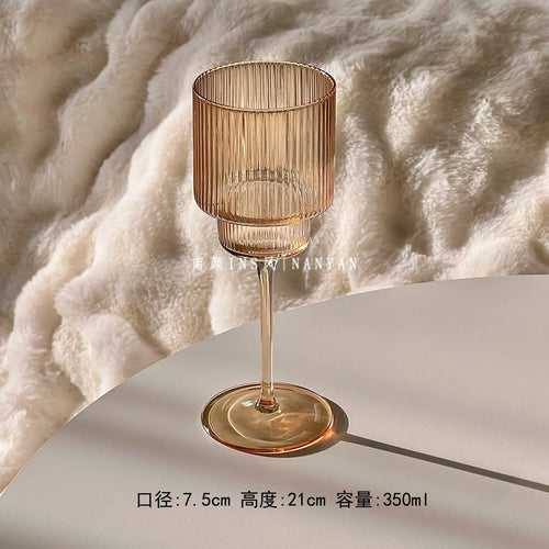 verres à vin 350 ml style nordique rayures