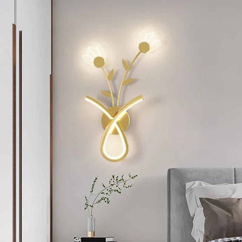 applique murale led acrylique fleur déco - vue 2 sur 23