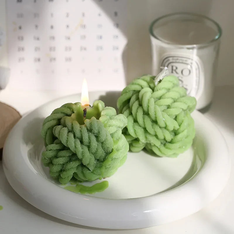bougie aromatique en laine pour mariage décoration créative cadeau invité - vue 4 sur 13