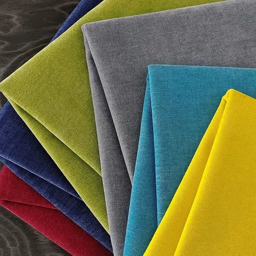 Tissu chenille épais uni ameublement doux résistant salon