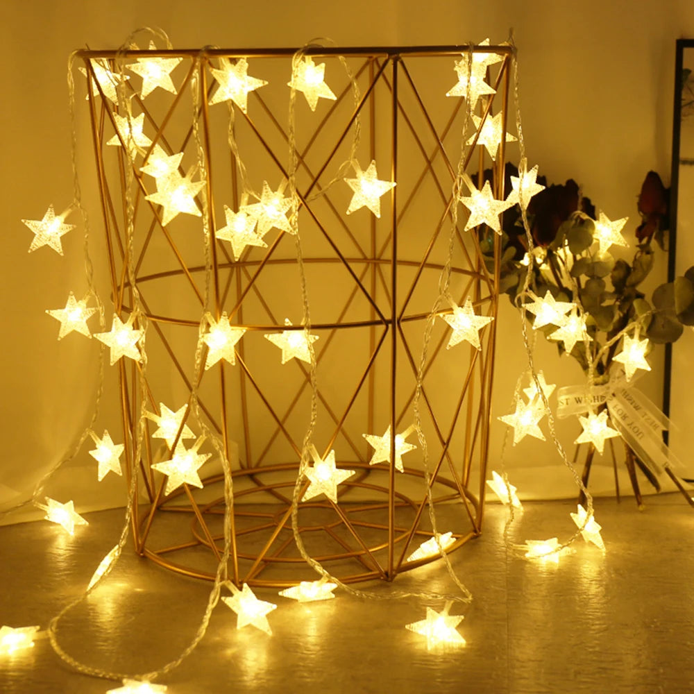 guirlande lumineuse étoile pour décoration extérieure et fêtes