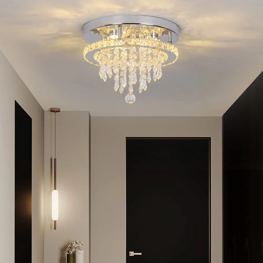 Lustre Cristal Plafond Moderne Suspension - vue 4 sur 7