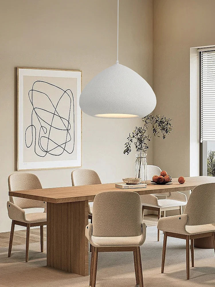 Handmade Wabi-Sabi Restaurant Pendant Light Nordic Cream Style Bar Table Lamp Designer Bedroom Lighting Deco LED Loft Chandelier - vue 5 sur 11