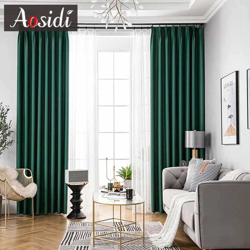 Rideau occultant moderne plissé pour salon chambre - vue 3 sur 8