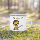 Mug enfant personnalisé animal cartoon émail avec anse