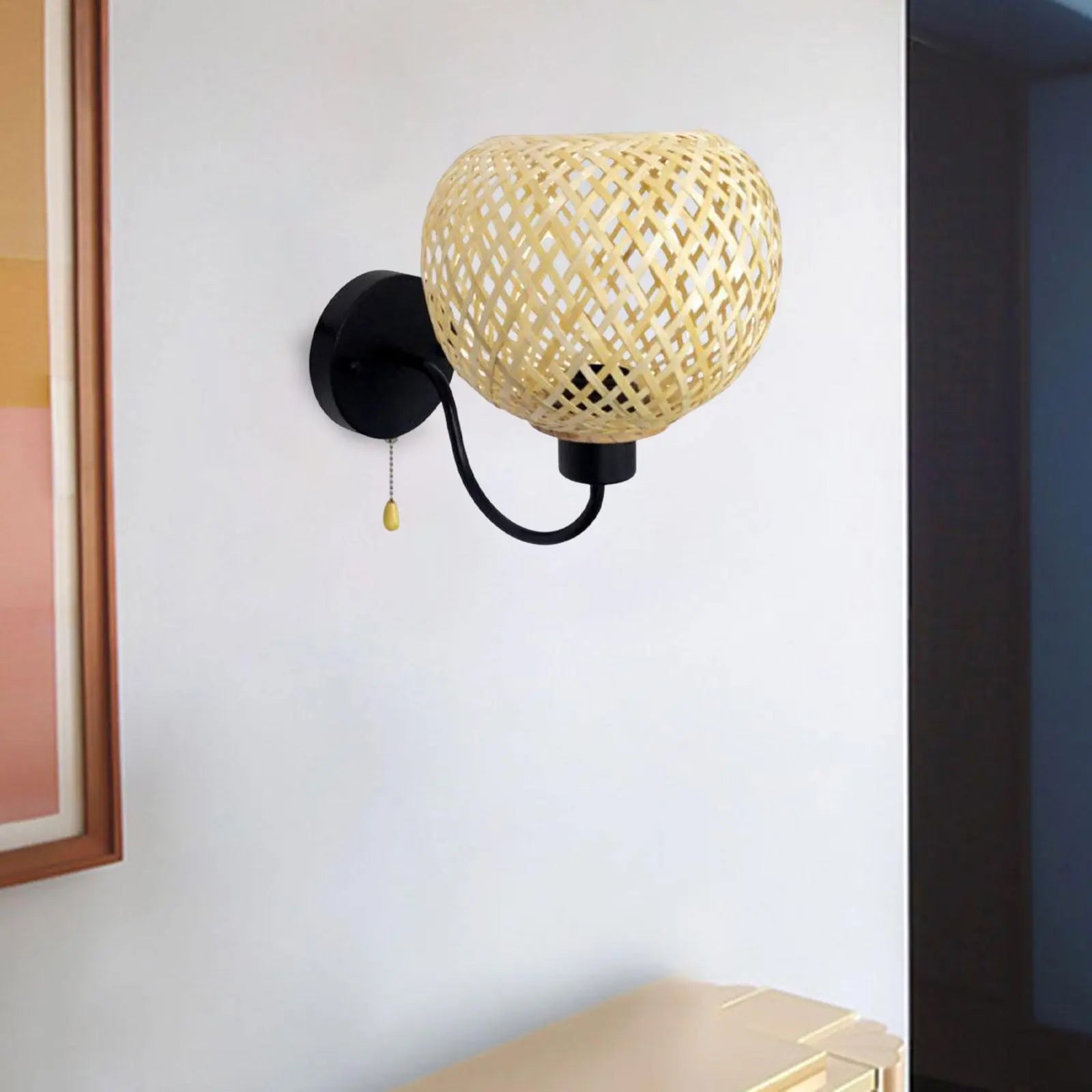 Appliques murales en rotin - vue 2 sur 6