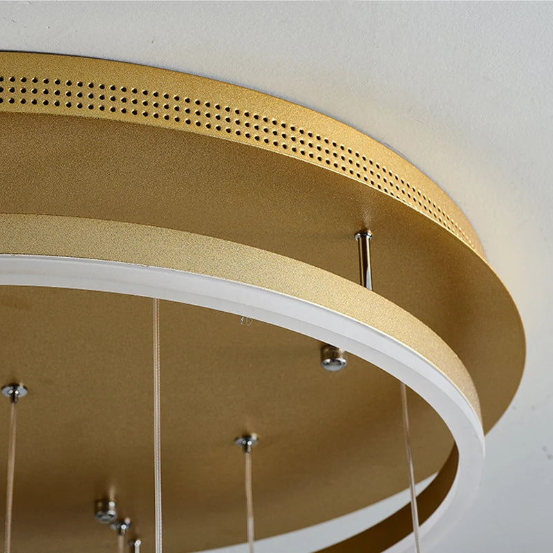 lustre d'escalier moderne acrylique forme de papillon Duplex salon salle à manger Art LED lustre d'escalier lustre en cristal - vue 7 sur 13