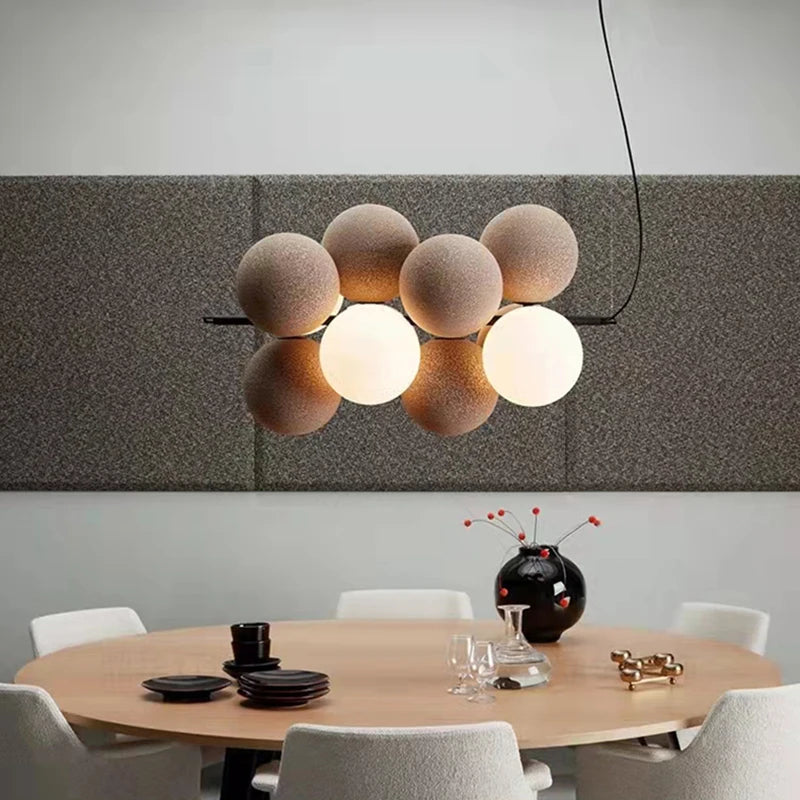 suspension 	 style avec cordon réglable et boule en pvc