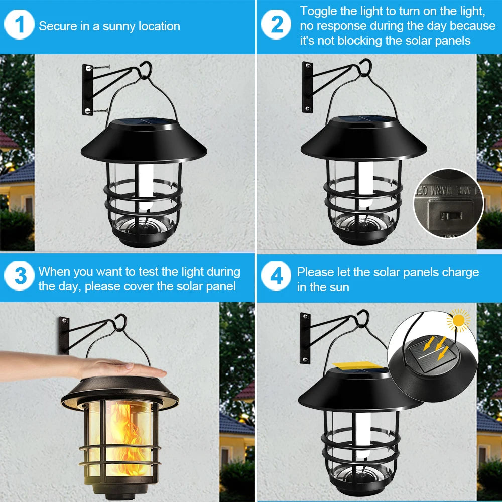 lampes solaires extérieures pour éclairage de jardin décoratif - vue 4 sur 12