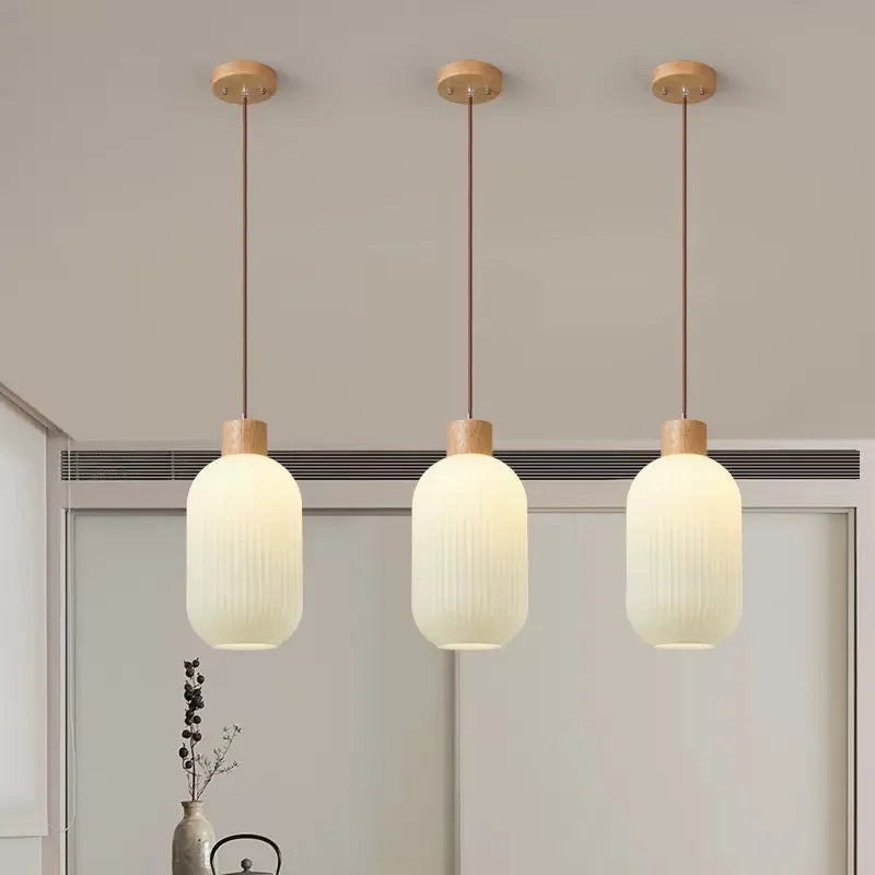 lustre moderne loft led avec abat-jour en verre