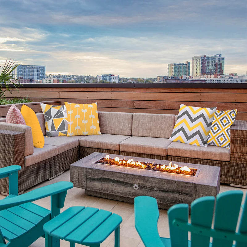 housse de coussin imperméable motif oxford pour jardin et extérieur