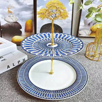 Assiette decorative europeenne motif sceau pour tea time