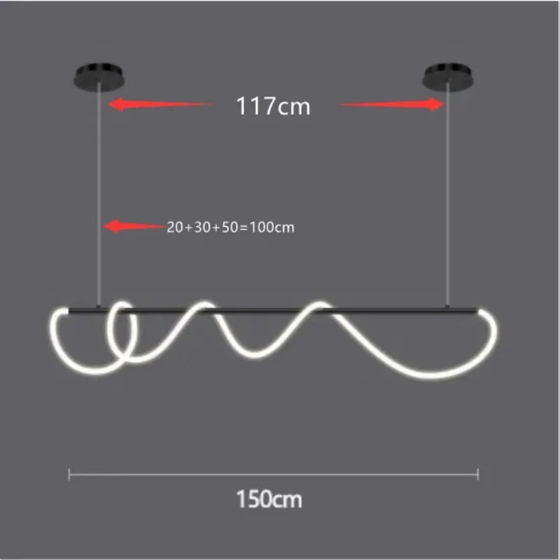 lustre design nordique à led intensité variable pour intérieur
