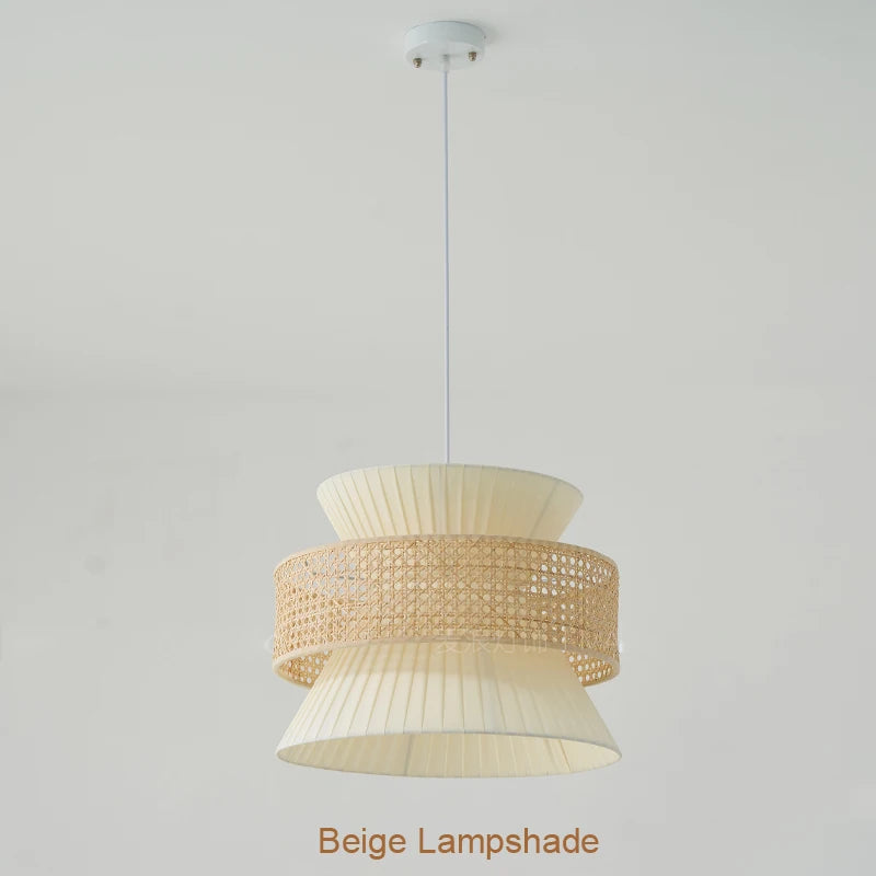 Lampe en rotin japonais Wabi Sabi