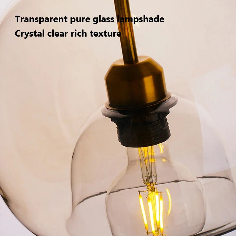 suspension moderne en verre pour décoration intérieure nordique - vue 6 sur 8