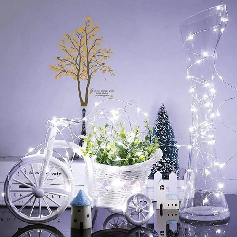 guirlande lumineuse led en cuivre pour décorations de fête et Noël