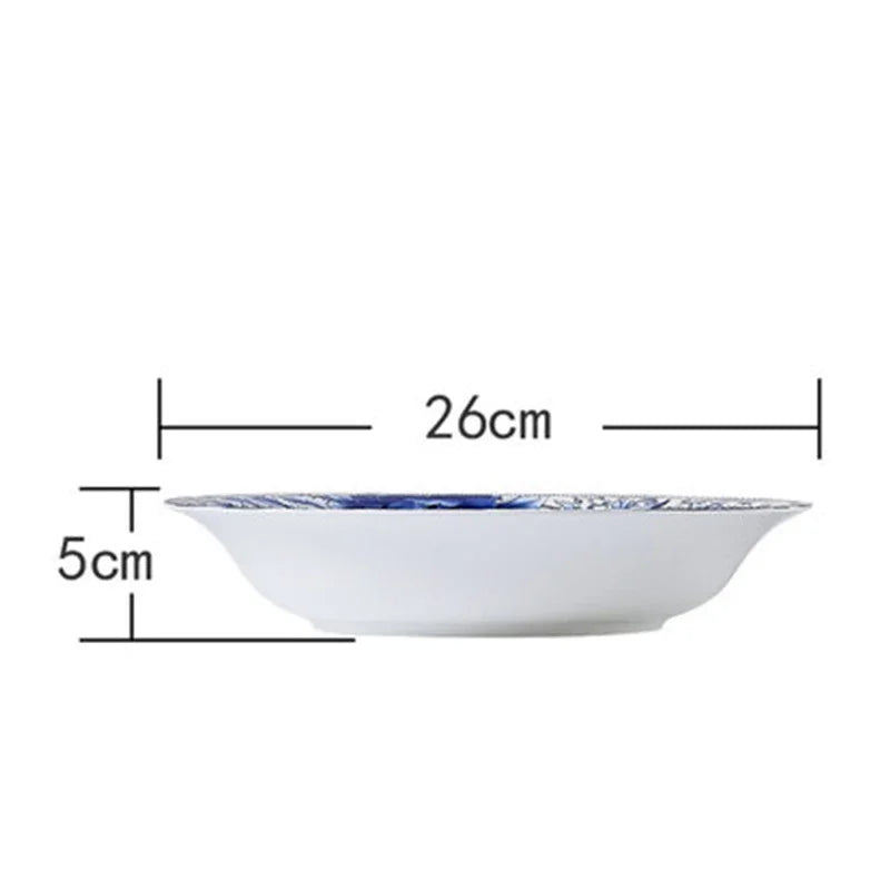 Assiettes porcelaine Jingdezhen motifs floraux style chinois