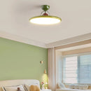 Plafonnier LED nordique en fer crème avec soucoupe volante